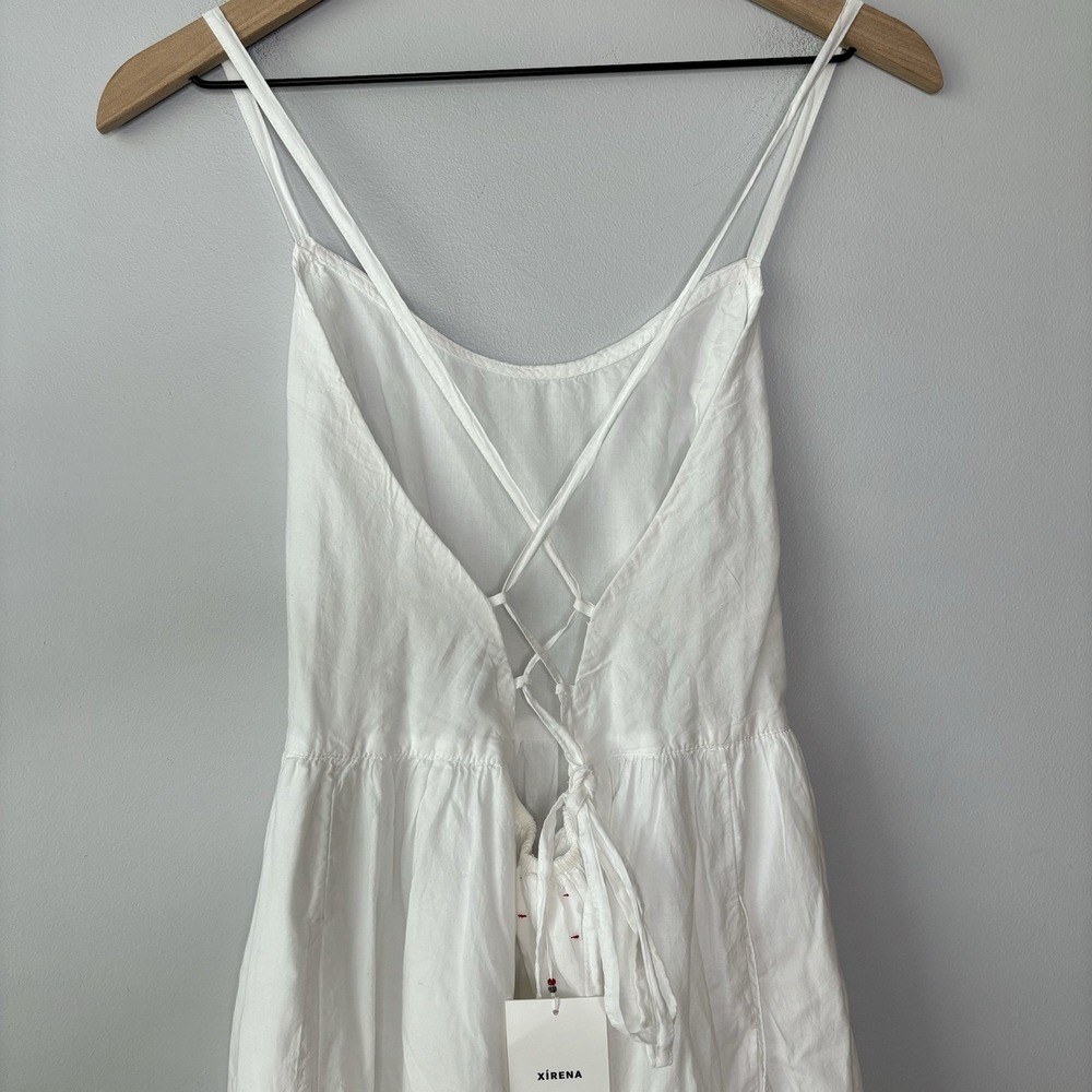 NWT‎ Xirena Owynn Dress Medium Angel Tiered Lace Up Boho Fairy White Coquette - Picture 4 of 10